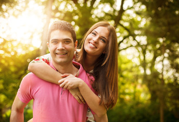 Fototapeta premium Couple Enjoying Outside