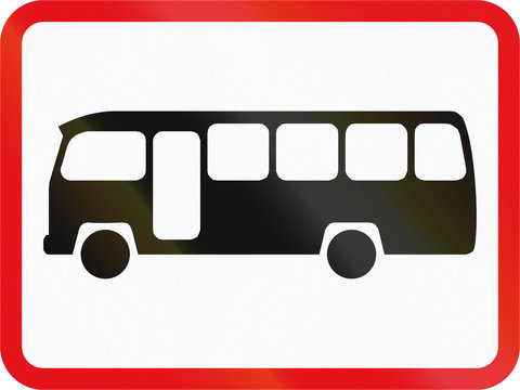 Road sign used in the African country of Botswana - The primary sign applies to midi-buses