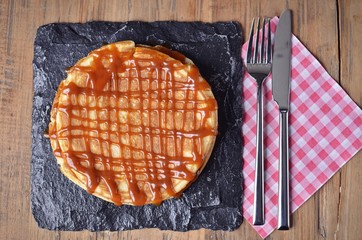 Pancake with salted caramel