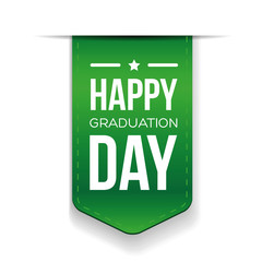 Happy graduation day ribbon