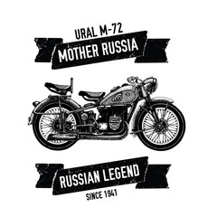 Hand drawn vector motorcycle quote