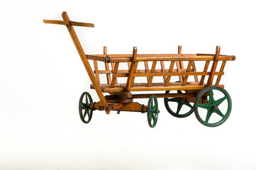 Old wooden cart wagon