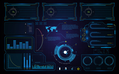 abstract HUD UI Interface screen technology future futuristic concept background