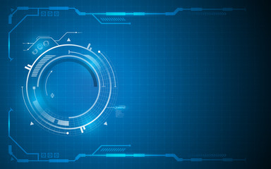 abstract technology innovation concept frame template background