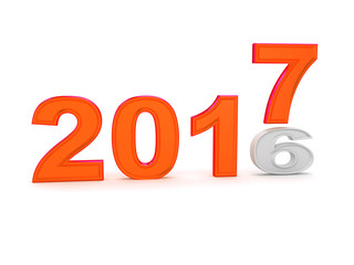 Happy New Year 2017. 3D