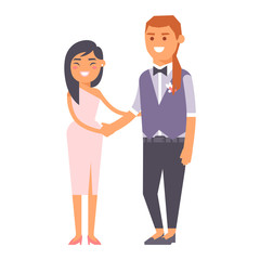 Wedding couple vector people