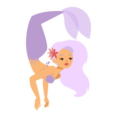 Mermaid nixie character vector