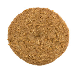 Oatmeal sugar free cookie isolated on a white background top view.
