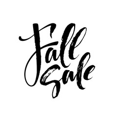 Fall Modern calligraph card. Hand drawn lettering design. Ink illustration. Autumn poster. Vector illustration
