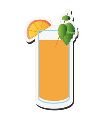 flat design single cocktail icon vector illustration