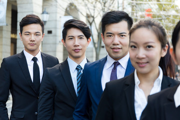 Asian business team
