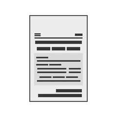 flat design paper document icon vector illustration