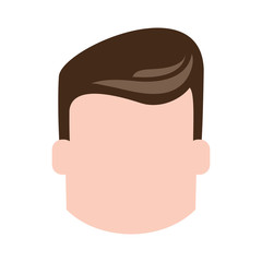 flat design faceless man icon vector illustration