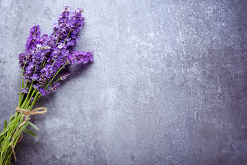 lavender on stone - obrazy, fototapety, plakaty