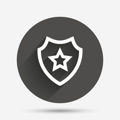 Shield with star icon. Favorite protection.