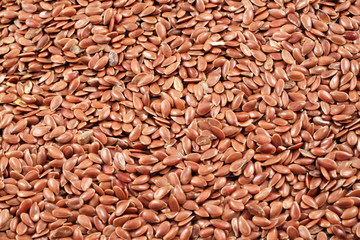 Flax Seeds Close Up