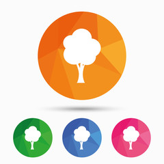 Tree sign icon. Forest symbol.