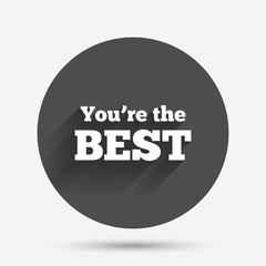 You are the best icon. Customer award symbol.