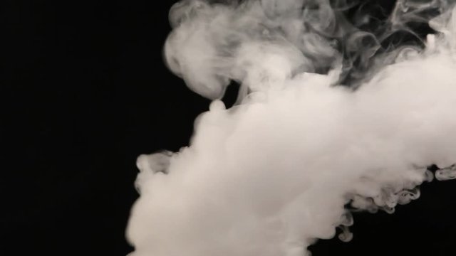 abstract motion of vaping smoke on a black background for intro, title or the end scene, high definition, Full HD, 1920x1080