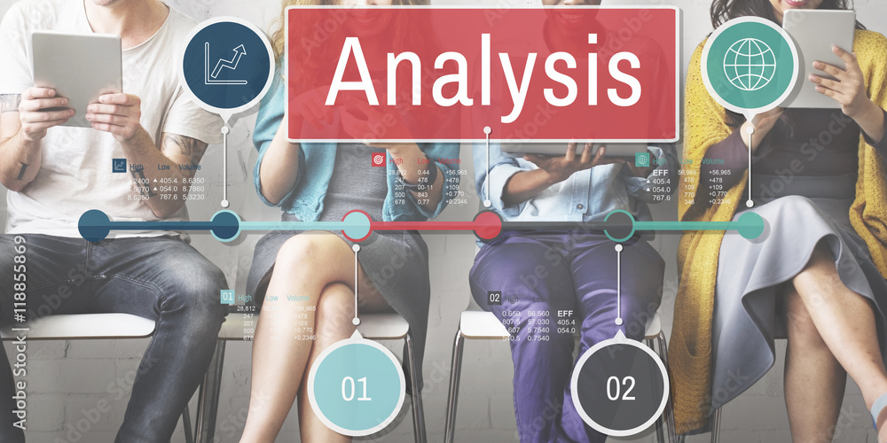 Aufkleber analysis information insight connect data concept