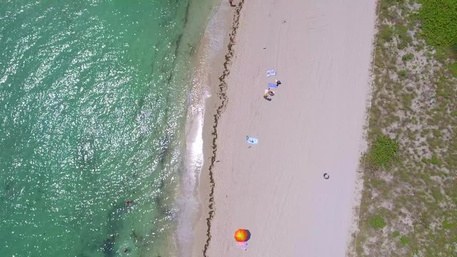 Stock aerial video of Miami Beach FL, USA