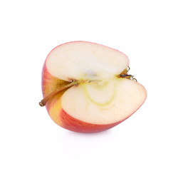 half slice red apple(sonya) isolate on white