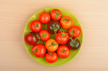 Tomato on plate