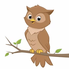 Fotobehang Cute Cartoon Owl © mumut
