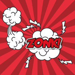 explosion pop art style vector illustration design