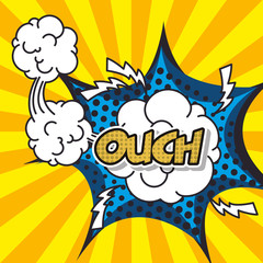 explosion pop art style vector illustration design