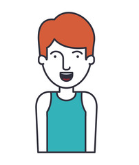 young man avatar isolated icon vector illustration design