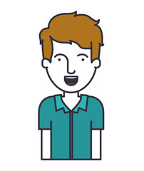 young man avatar isolated icon vector illustration design