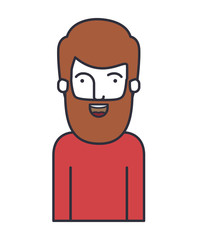 young man avatar isolated icon vector illustration design