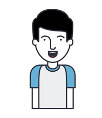 young man avatar isolated icon vector illustration design