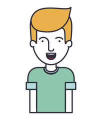 young man avatar isolated icon vector illustration design