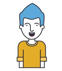 Fototapeta na wymiar young man avatar isolated icon vector illustration design
