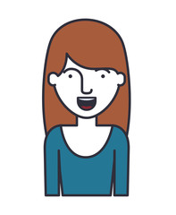 Obraz premium young woman avatar isolated icon vector illustration design
