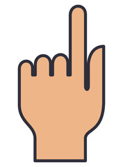hand human isolated icon vector illustration design