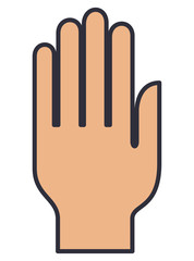 hand human isolated icon vector illustration design