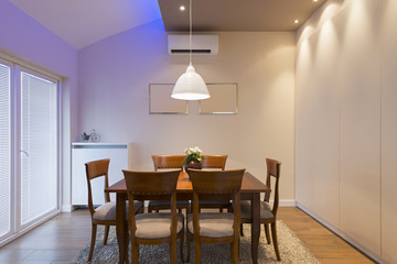 Modern apartment interior, dining room