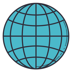 planet earth sphere isolated icon vector illustration design