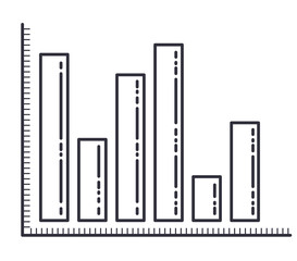 bars statistics isolated icon vector illustration design