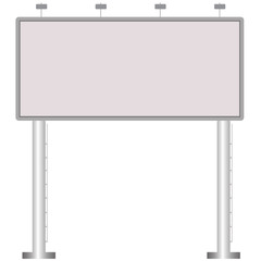 Business white big billboard for advertising on white background