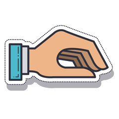hand human isolated icon vector illustration design