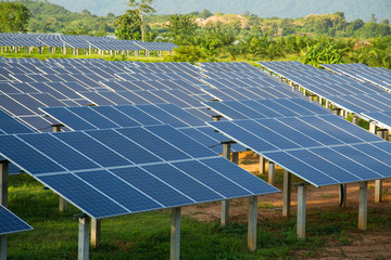 Blue solar panels