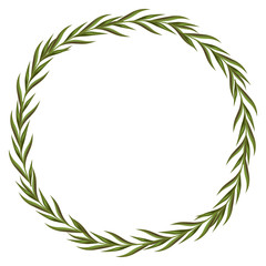 wreath leafs decoration circle isolated icon vector illustration design