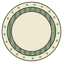 dollar emblem seal isolated icon vector illustration design