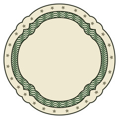dollar emblem seal isolated icon vector illustration design