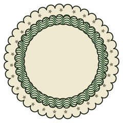 dollar emblem seal isolated icon vector illustration design