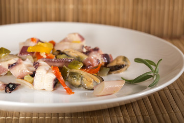 Salad with seafood